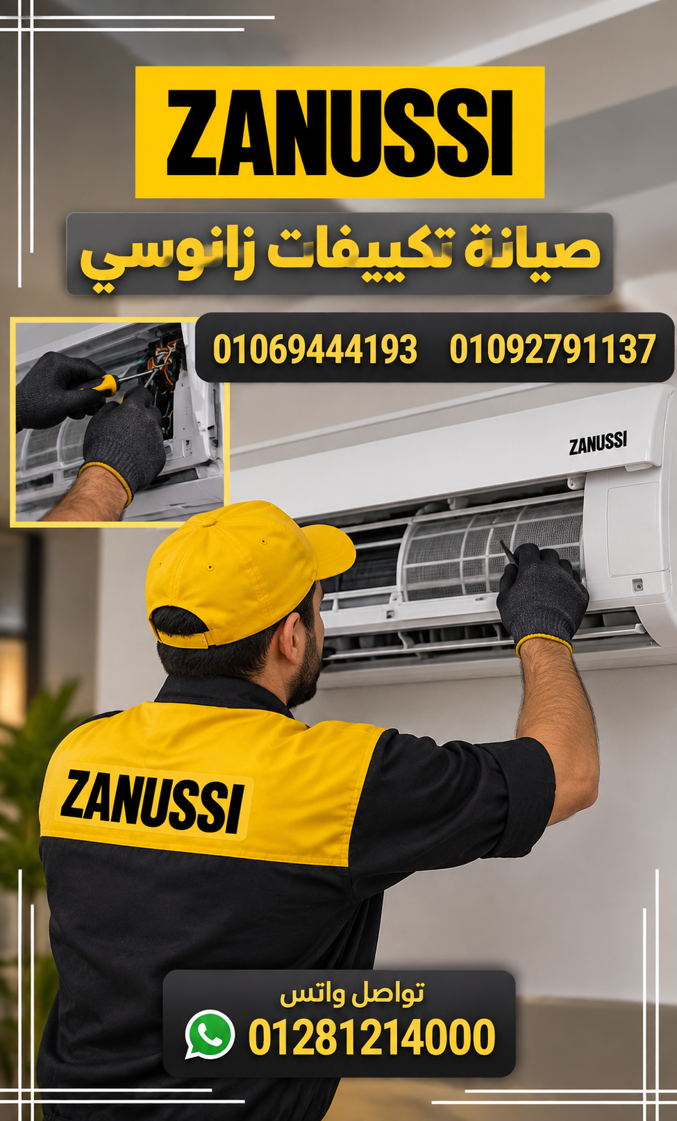صيانة تكييفات زانوسي سبليت وإنفيرتر